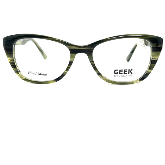 Geek Eyewear Sage 52-18-140 Eyeglasses Frames Full Rim‎ Cat Eye Green H16958
